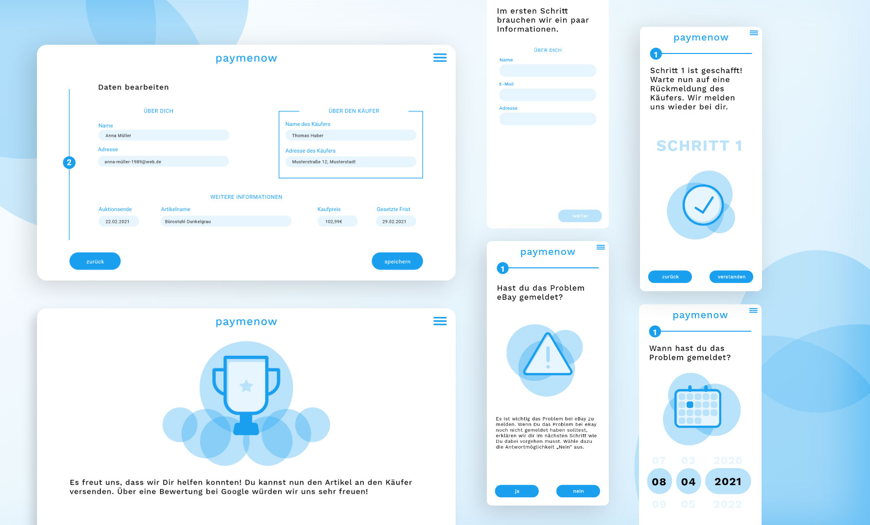 Screens - App Paymenow