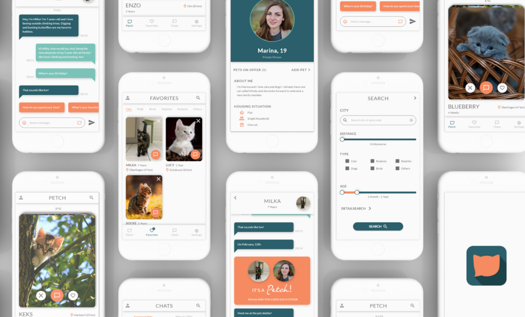 Screens - App Petch
